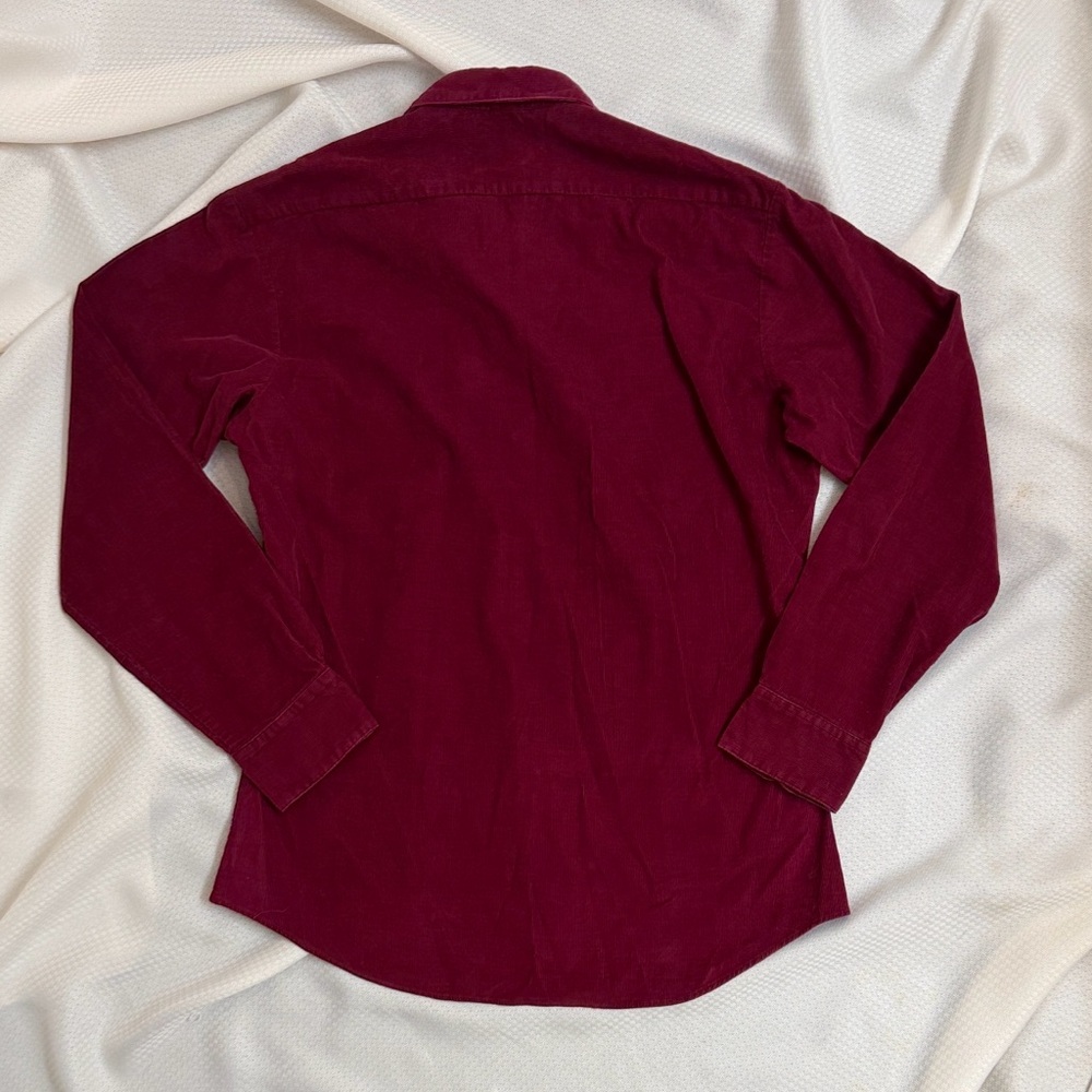 Vintage 1970s GAP Corduroy Red Heritage Workwear Button Down Men’s Small - Picture 3 of 5
